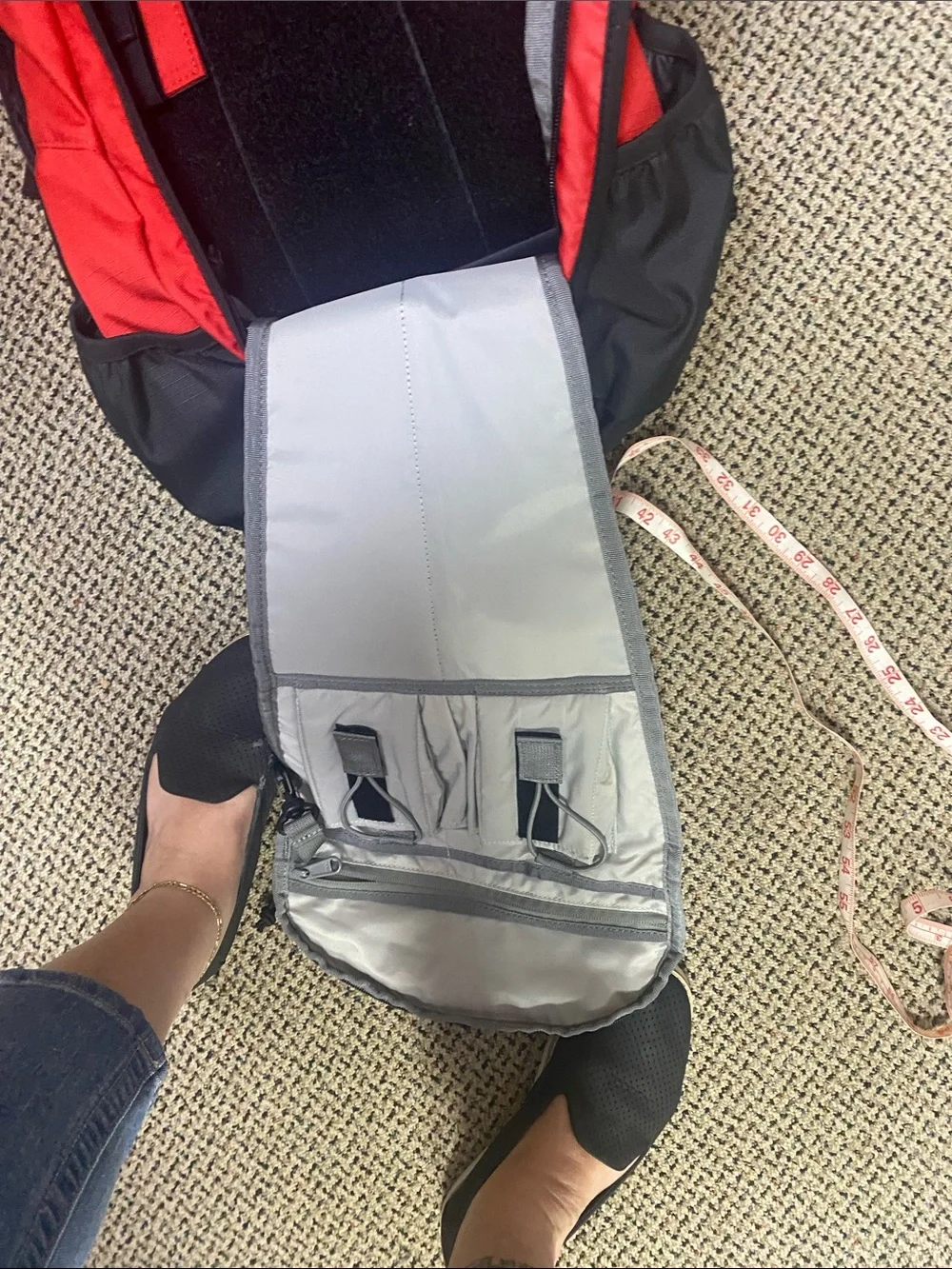 Men's Red and Black Performance Backpack - Lightweight Daypack